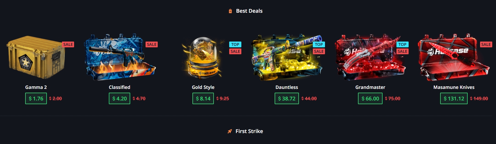 Ассортимент кейсов